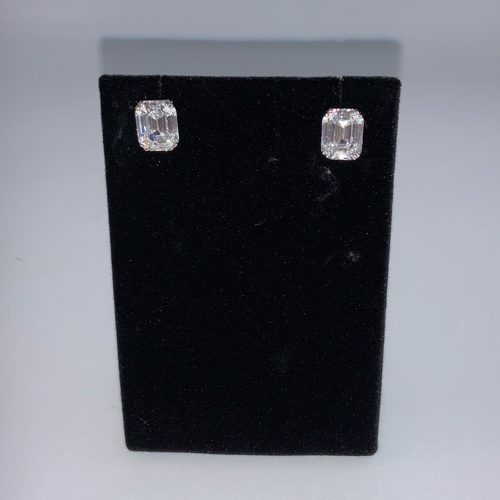 2ct Emerald Cut Studs - Picture 6 of 16